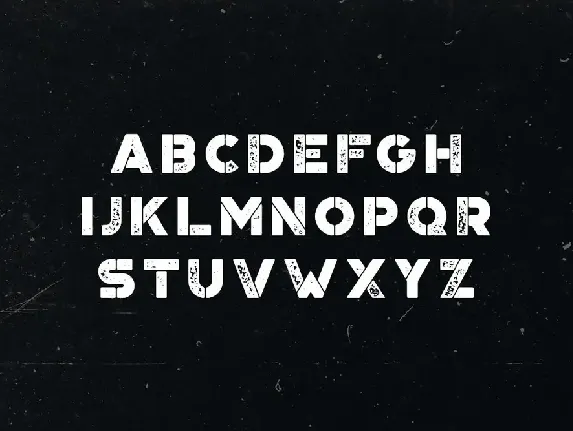 Portico Stencil Rough font