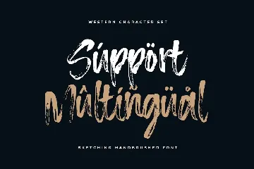 Sketching - The Handbrushed Typeface font