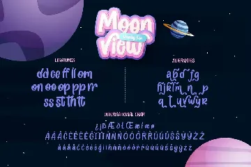 Moonview Display Children Fun font