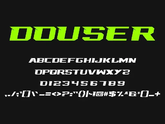 Douser font