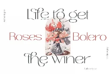 Roses Bolero Elegant Sans Serif font