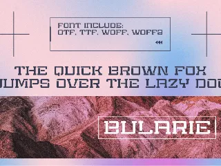 Bularie  Stencil font