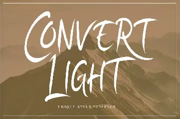 Convert Light Elegant Unique Amazing Script font