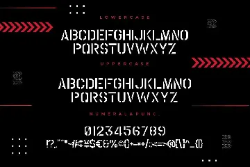 Coutline Stencil Typeface font