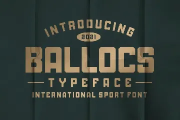 BALLOCS SPORT TYPEFACE font