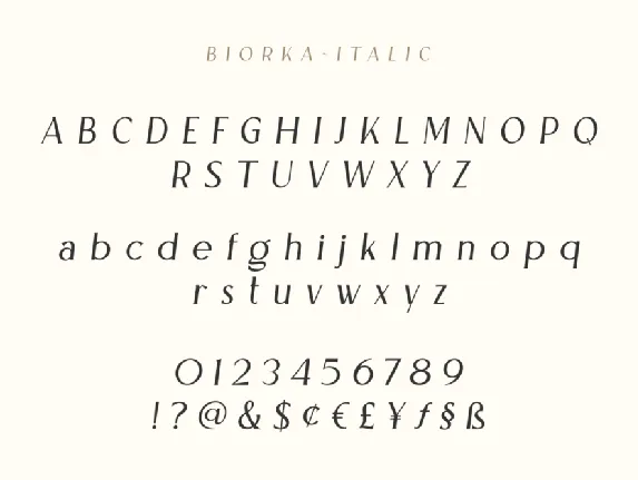 Biorka Serif font