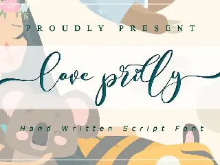 Love Prilly - Valentines Script Font