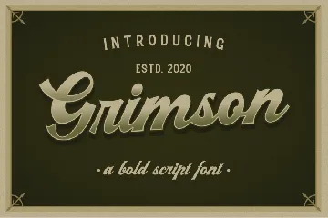 Grimson Vintage Script Bold font