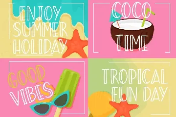 Summer Beach Sunny Display Typeface font