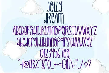 Jolly Dream - Skinny Handwritten font