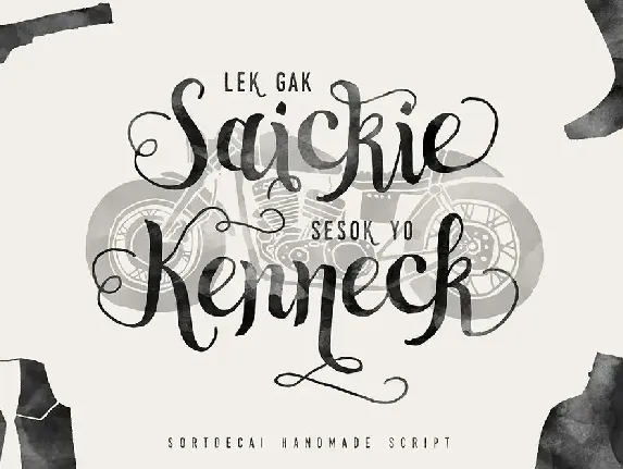 Sortdecai Handmade Script + Bonus Vector Pack font