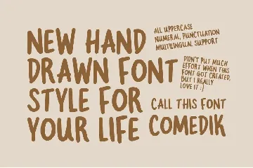 Comedik Hand-Drawn Playful font