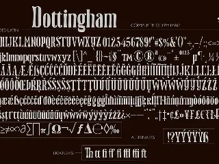 Dottingham font