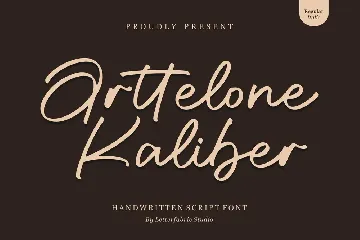 Arttelone Kaliber Handwritten Script Font