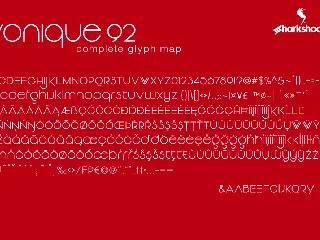 Vonique 92 font