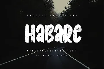 Habare - Rough Handbrush Font