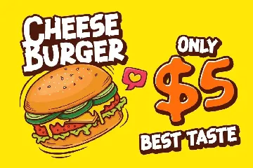 Bitten Cheese Advertisement Font