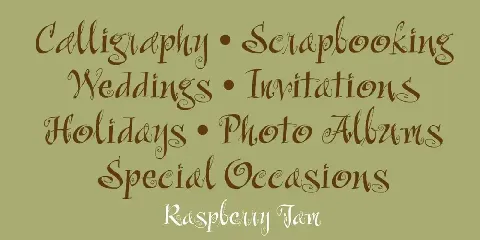 Raspberry Jam font