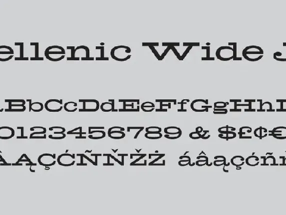 Hellenic Wide font