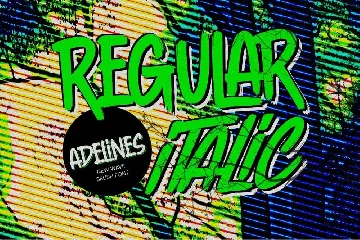 Adelines - Rough Brush Font