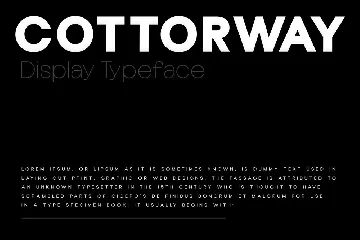 Cottorway Display Typeface font