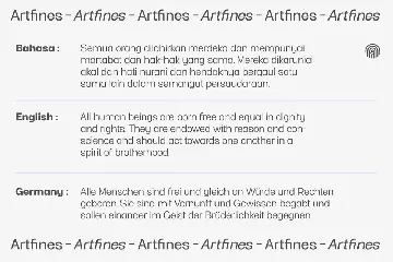 Artfines font