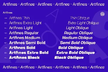 Artfines font