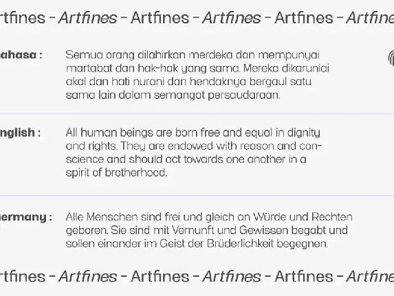 Artfines font