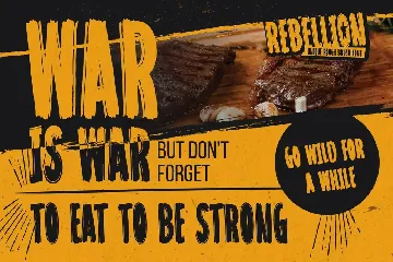 REBELLION - Unique Rough Brush Font