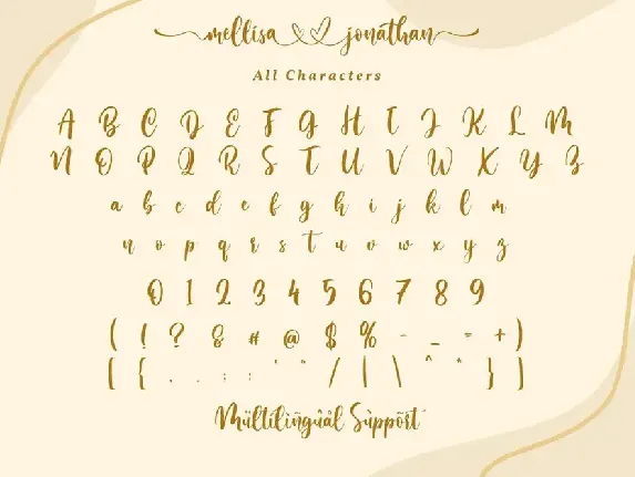 Mellisa Jonathan - Wedding Font