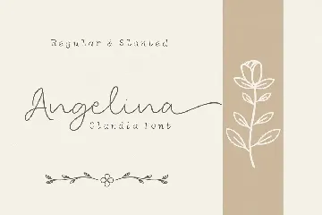 Clandia Monoline Script & Ornaments font