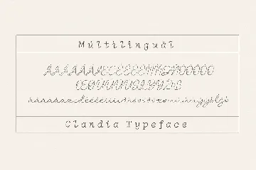 Clandia Monoline Script & Ornaments font