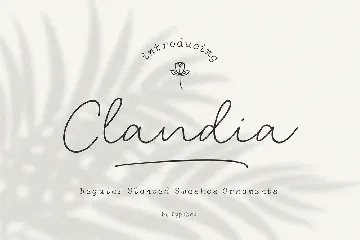 Clandia Monoline Script & Ornaments font