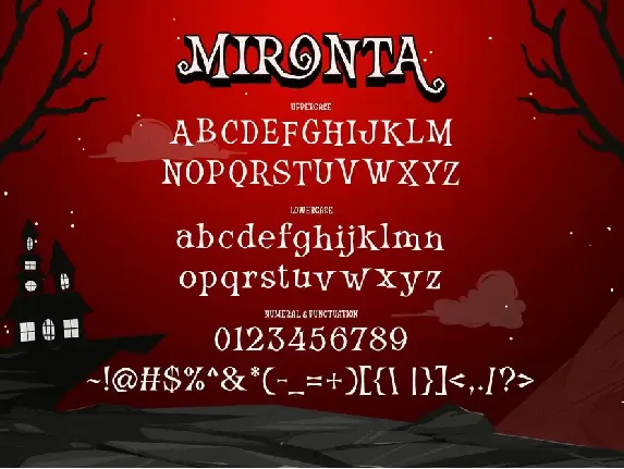 Mironta Halloween Font