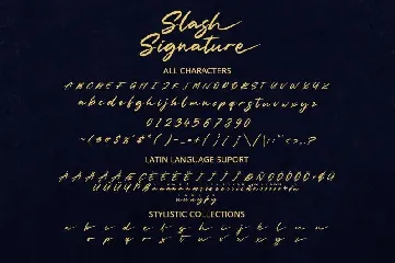 Slash Signature font