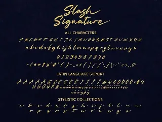 Slash Signature font