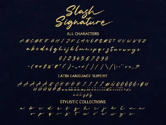 Slash Signature font