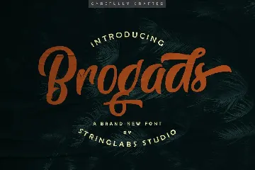 Brogads - Bold Script Retro Font