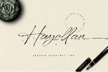 Hayollan Signature Script font