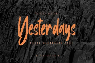 Yesterdays - Rough Handbrush Font