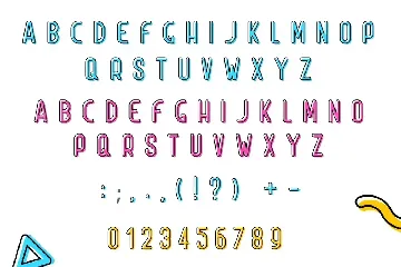 Betamin|colorful sans-serif font