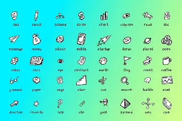 Doodic| font with doodle icons