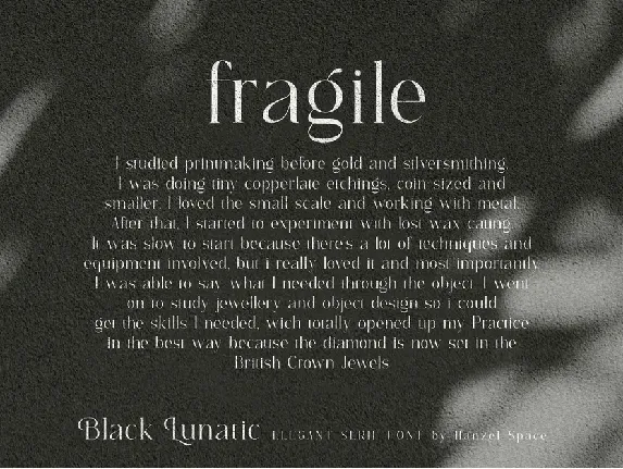 Black Lunatic | Elegant Serif Font