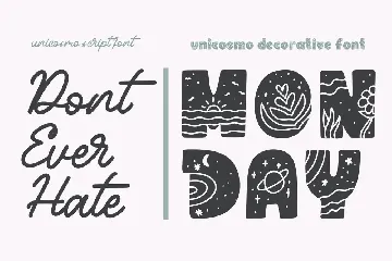 Unicosmo Decorative Sans Font Duo