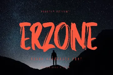 Erzone - Rough Handbrush Font