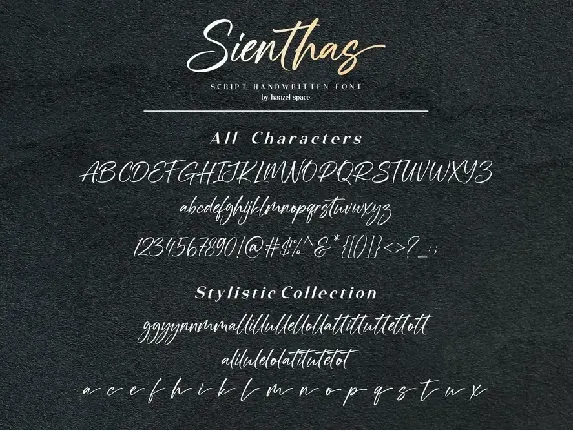 Sienthas | Handwritten Script Font