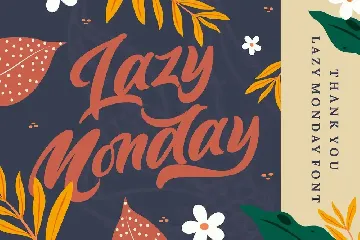 Lazy Monday - Bold Script Font