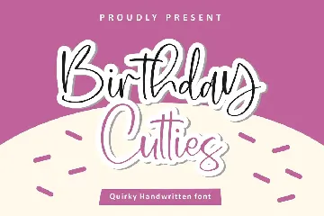 Birthday Cutties Quirky Handwritten Font