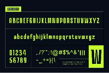 Warlord Modern Futuristic Sans Serif Font