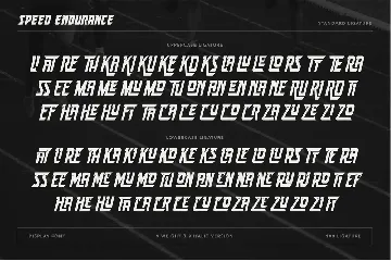 Speed Endurance font